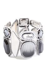 Black and White Silver Bracelet