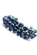 Faceted black crystal cuff