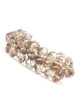Faceted champagne crystal cuff