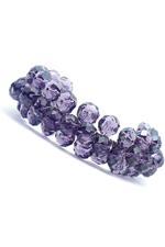 Faceted purple crystal cuff
