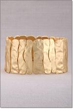 Gold Hammered Bracelet