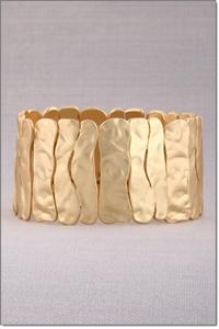 Gold Hammered Bracelet
