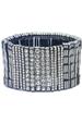 Gun-metal cuff with shard crystal