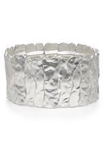 Silver hammered bracelet