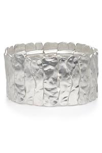Silver hammered bracelet
