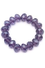 Single strand purple crystal bracelet