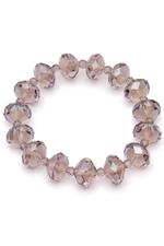 Single-strand smoky crystal bracelet