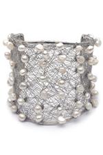 Spiderweb pearl cuff