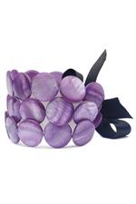 Three-strand lilac mother-of-pearl bracelet