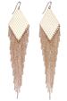 Gold diamond tassle earrings