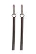 Gun-Metal Bar Earrings