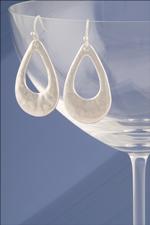 Hammered Silver Teardrop Earrings