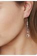 Long Silver Plated Crystal Earrings