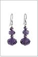 Purple Crystal Earrings