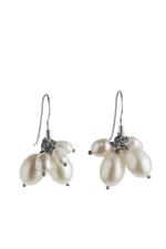 Seed-Pearl Cluster Earrings