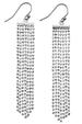 Silver bead chandelier drop earrings