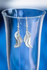 Silver Oyster Shell Earrings