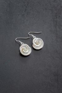 Silver Rose Shell Earrings