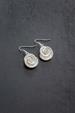 Silver Rose Shell Earrings