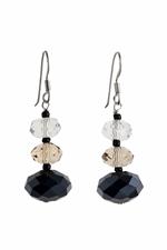 Three-tier Crystal Earrings