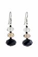 Three-tier Crystal Earrings