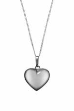 Girls Silver Heart Necklace