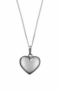 Girls Silver Heart Necklace