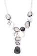 Black and White Silver Necklace