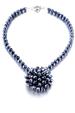 Black Crystal Sunflower Necklace