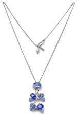 Blue murano glass bead necklace