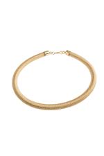 Gold Coiled Choker Statement Necklace