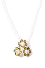 Green Flower Crystal Necklace