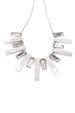 Silver and Crystal Bar Necklace