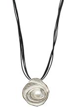 Silver Pearl Flower Necklace