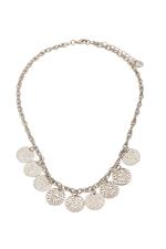 Silver Plated Filigree Coin Necklace