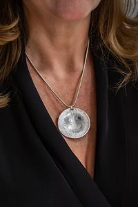 Silver Sphere Pendant Necklace