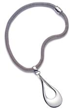 Silver teardrop necklace