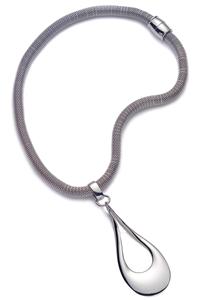 Silver teardrop necklace