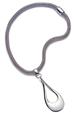 Silver teardrop necklace