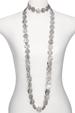 Single-strand mother-of-pearl zebra necklace