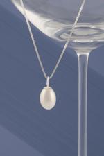 White pearl-drop necklace