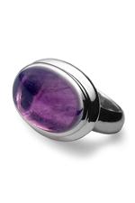 Amethyst Oval Silver Mount Ring
