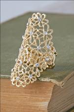 Gold Filigree Flower Ring