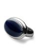 Onyx Oval Silver Mount Ring