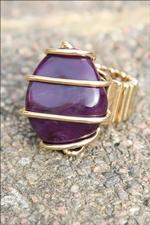 Purple Agate Ring