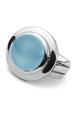 Silver Blue Chalcedony Sphere Ring