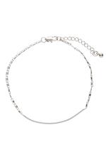 Fine Silver Chain Curve Bracelet
