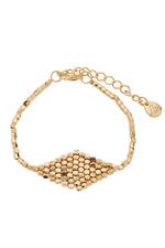 Gold Bead Diamond Bracelet