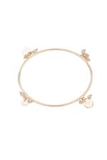 Gold Charm Bangle