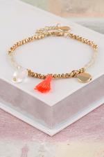 Gold Opal Tassle Bracelet
